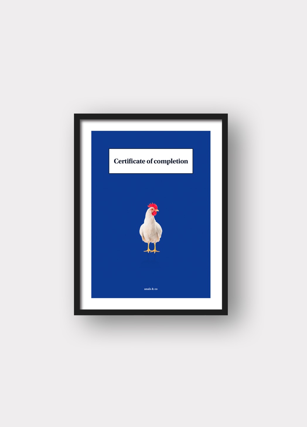 Photo of certificate